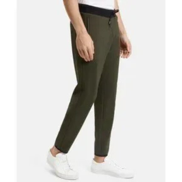 Theory Men's XL Dark Olive Demir Plinth Jogger Pant Stretch Tech Knit Drawstring - Picture 2 of 14